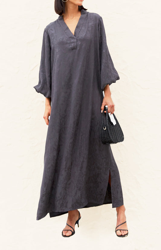 Dark Gray Jacquard Dress