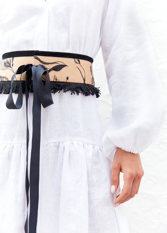Fringe Embroidered Belt